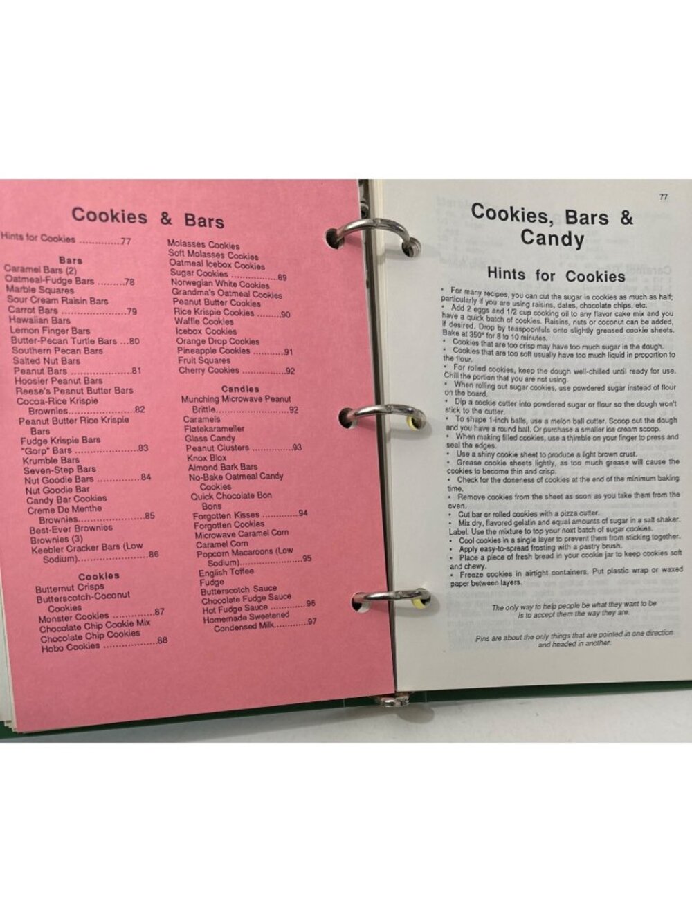 Immanuel Lutheran Church Cookbook 1987 Vtg Recipe Collection Ring Bound Canning - Picture 7 of 16